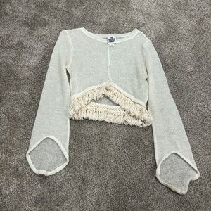 The Ragged Priest White Knit Top